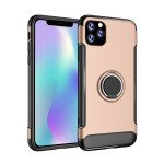 iPhone 11 Pro (5.8in) 360 Rotating Ring Stand Hybrid Case with Metal Plate (Gold)